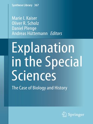 cover image of Explanation in the Special Sciences